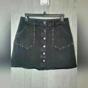 Jolt black jean studded skirt. Size 7/28 has stretch.